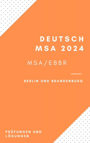 Prüfungsheft Deutsch MSA und eBBR 2024